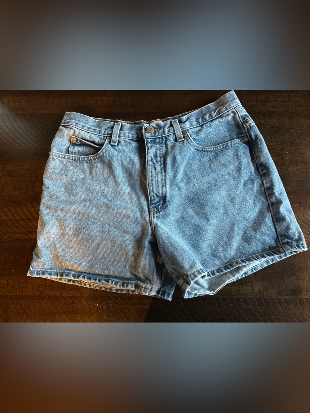 LONDONJEAN Light Blue High-Rise Denim Shorts